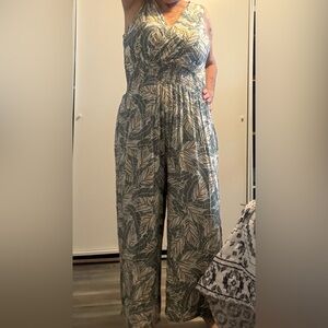 Leaf Print Jumpsuit